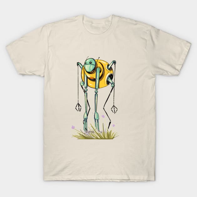 March of robots 4 T-Shirt by Annada Menon